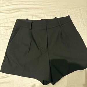 Zara High Waist Black Women's Shorts